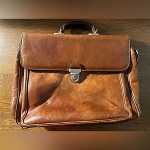 T. Anthony Brown Leather Men's Bag~Vintage Briefcase~Italy